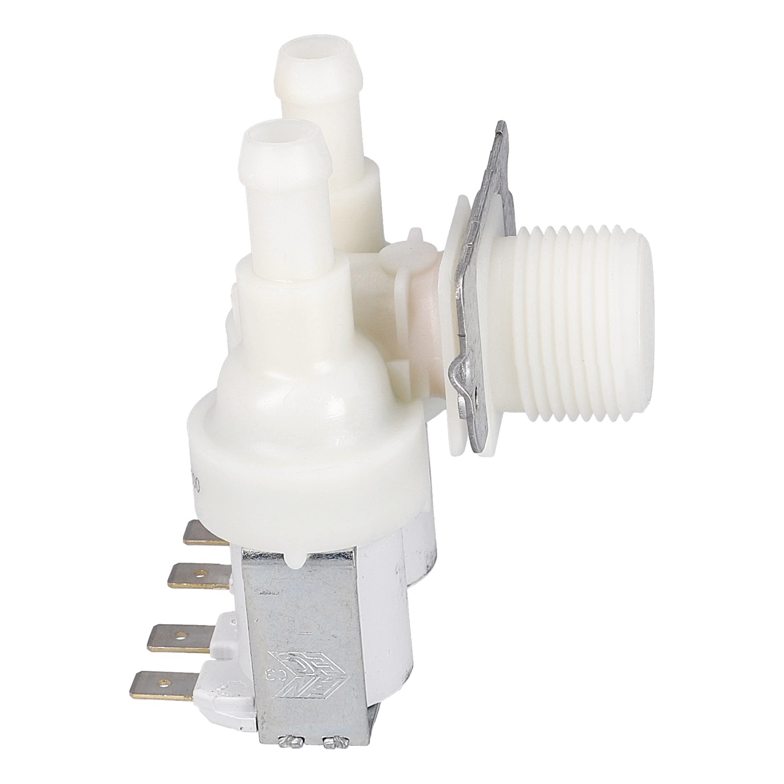 Magnetventil 2-fach 90° 12mmØ universal für Waschmaschine